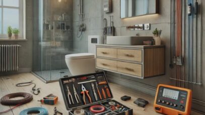 Electrical-work-in-progress-for-cozy-bathroom